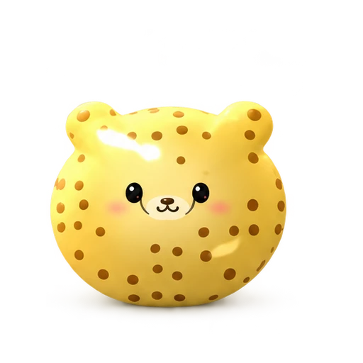 A buttery yellow cheetah covered in little spots